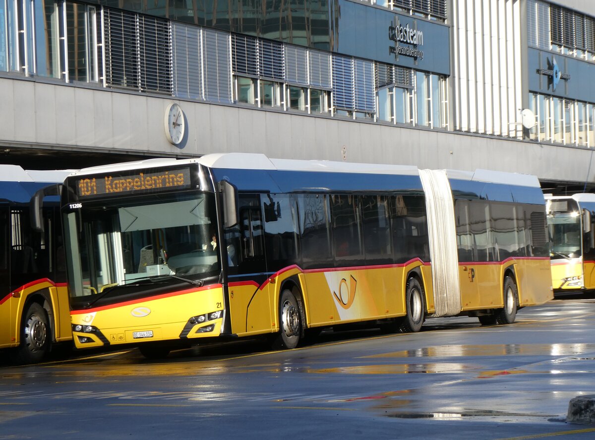 (269'399) - Steiner, Ortschwaben - Nr. 21/BE 344'334/PID 11'206 - Solaris am 26. November 2024 in Bern, Postautostation