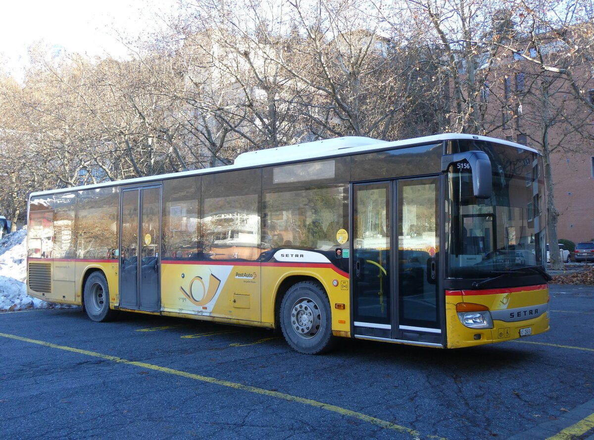 (269'469) - PostAuto Wallis - VS 25'030/PID 5156 - Setra (ex Anthamatten, Saas-Almagell) am 29. November 2024 in Brig, Garage