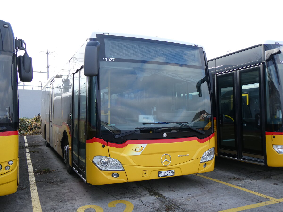 (269'497) - CarPostal Ouest - VD 115'625/PID 11'027 - Mercedes am 30. November 2024 in Yverdon, Garage