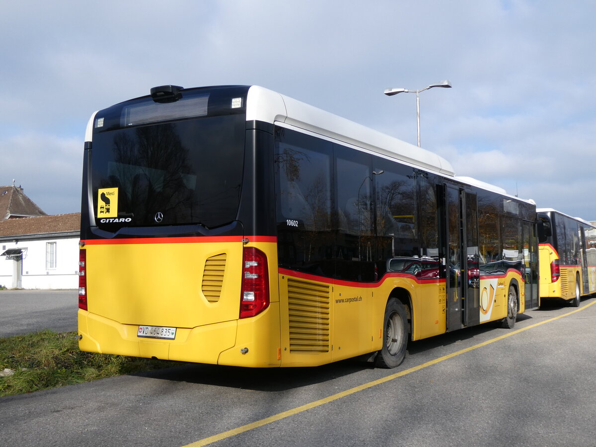 (269'505) - CarPostal Ouest - VD 464'835/PID 10'602 - Mercedes am 30. November 2024 in Yverdon, Garage