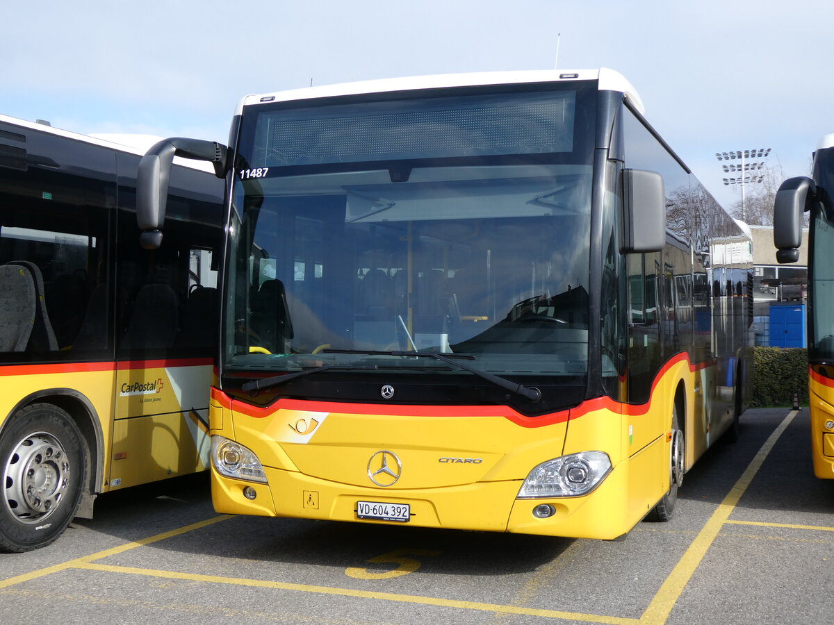 (269'514) - CarPostal Ouest - VD 604'392/PID 11'487 - Mercedes am 30. November 2024 in Yverdon, Garage