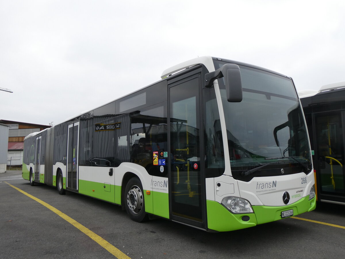 (269'559) - transN, La Chaux-de-Fonds - Nr. 266/NE 223'266 - Mercedes am 30. November 2024 in Kerzers, Interbus