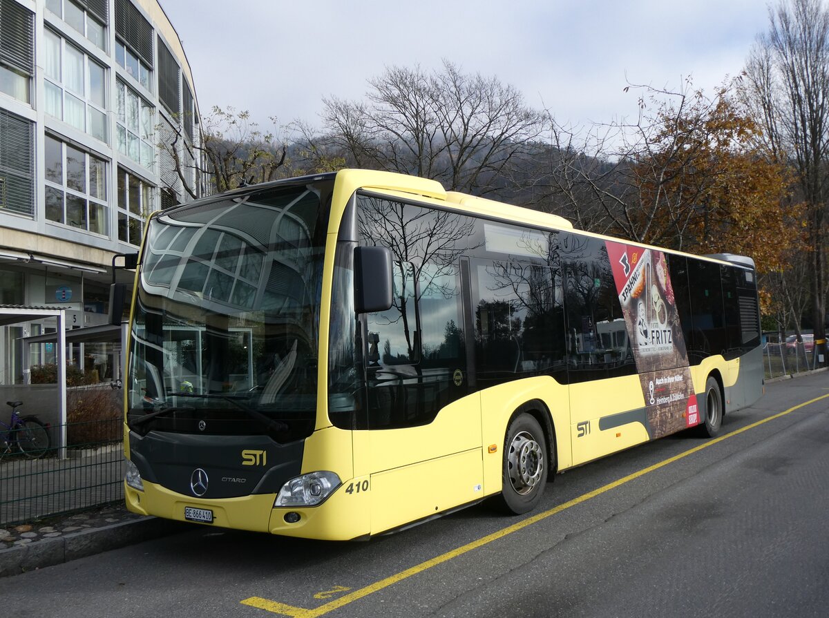 (269'572) - STI Thun - Nr. 410/BE 866'410 - Mercedes am 1. Dezember 2024 bei der Schifflndte Thun