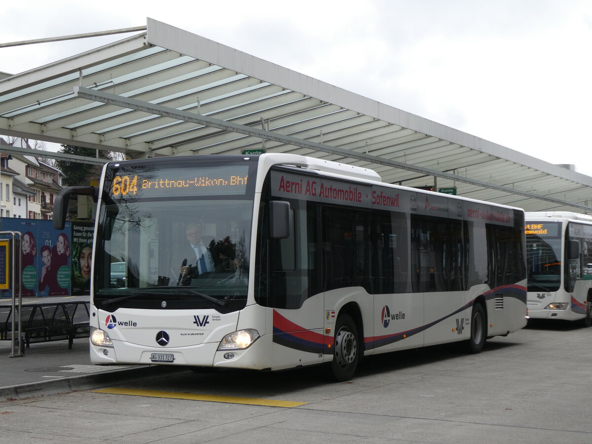 (269'730) - Limmat Bus, Dietikon - AG 331'727 - Mercedes am 10. Dezember 2024 beim Bahnhof Zofingen