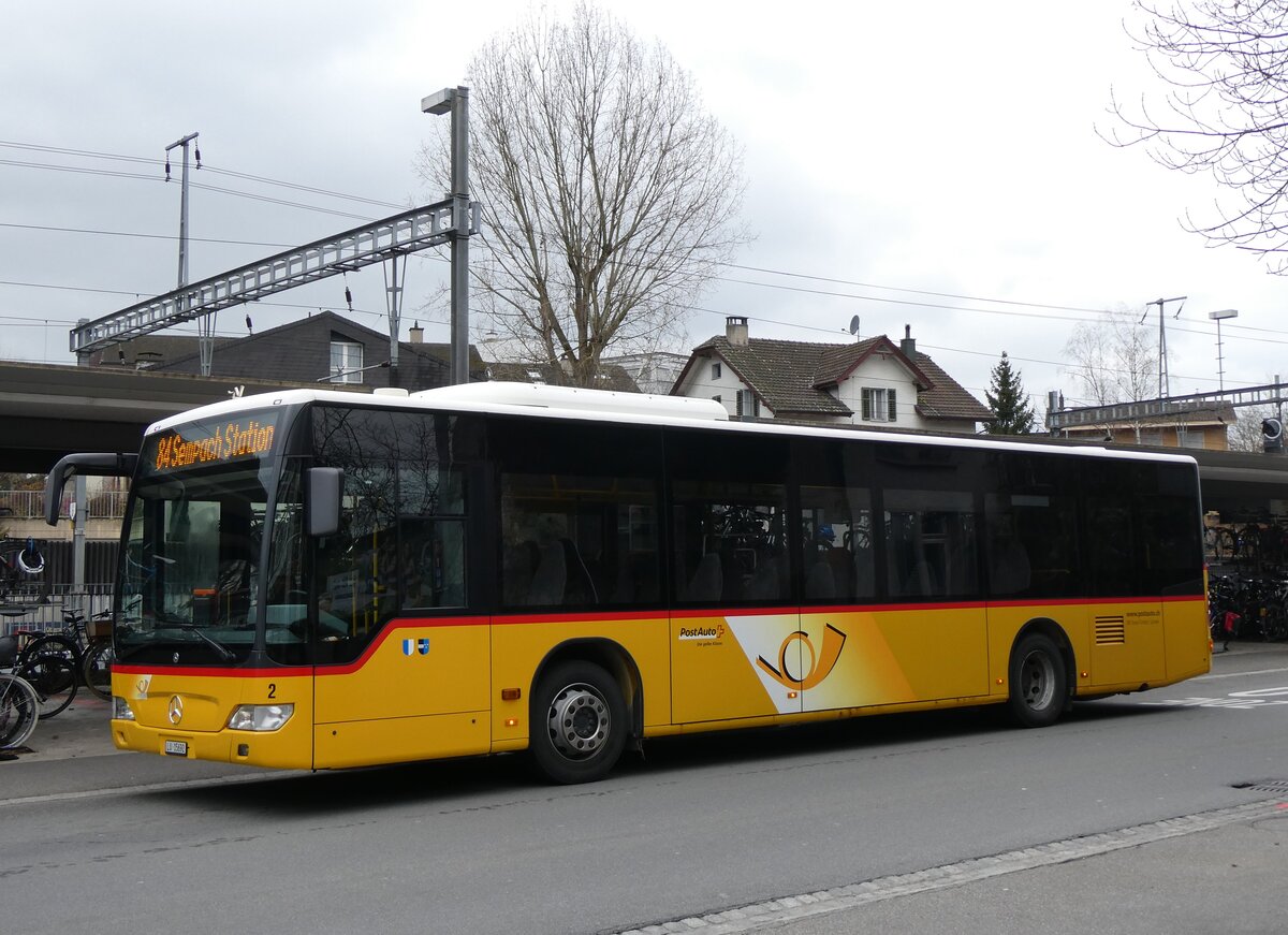 (269'762) - SB Trans, Sursee - Nr. 2/LU 15'692/PID 5401 - Mercedes am 10. Dezember 2024 beim Bahnhof Sursee