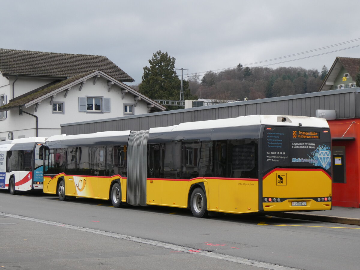 (269'763) - Hfliger, Sursee - Nr. 34/LU 230'674/PID 11'719 - Solaris am 10. Dezember 2024 beim Bahnhof Sursee