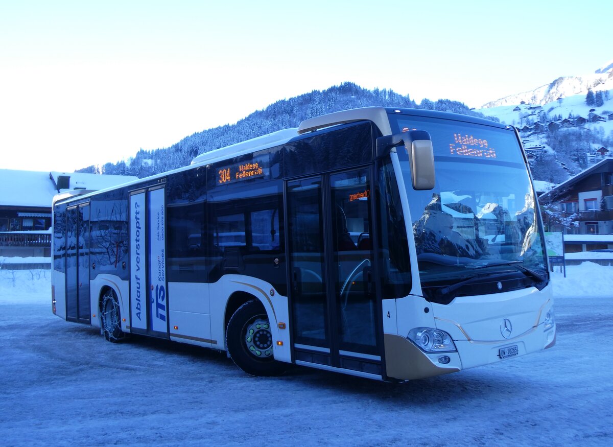 (270'176) - EAB Engelberg - Nr. 4/OW 10'265 - Mercedes am 25. Dezember 2024 in Engelberg, Talstation Titlis