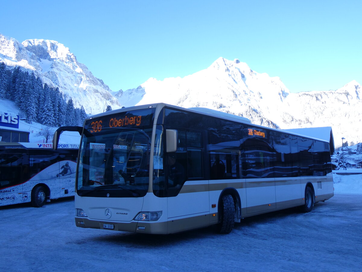 (270'177) - EAB Engelberg - Nr. 3/OW 10'187 - Mercedes (ex AAGS Schwyz Nr. 38) am 25. Dezember 2024 in Engelberg, Talstation Titlis