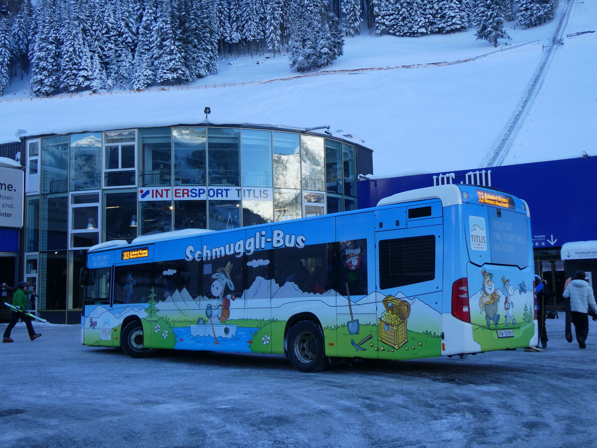 (270'194) - EAB Engelberg - Nr. 1/OW 10'195 - Mercedes (ex AAGS Schwyz Nr. 14) am 25. Dezember 2024 in Engelberg, Talstation Titlis