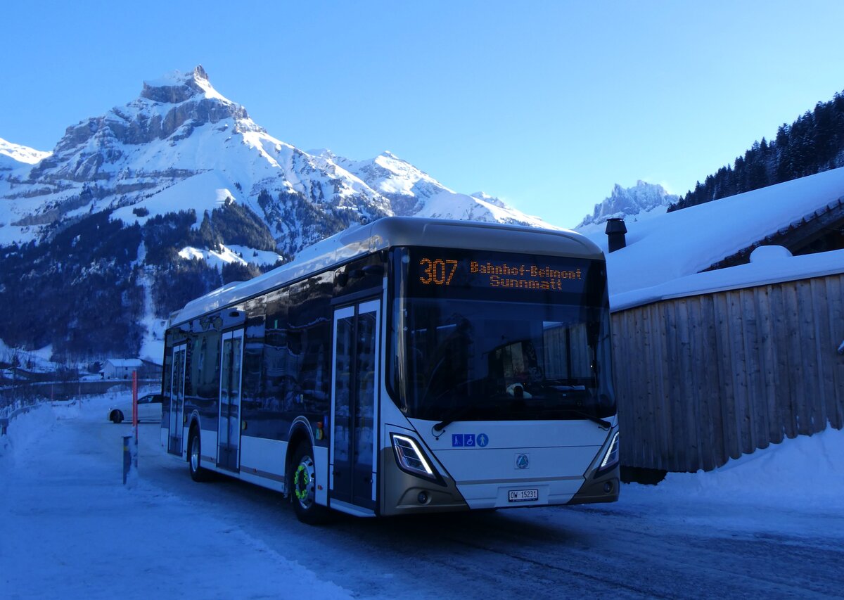 (270'196) - EAB Engelberg - Nr. 8/OW 15'231 - eYES-EU am 25. Dezember 2024 in Engelberg, Talstation Titlis