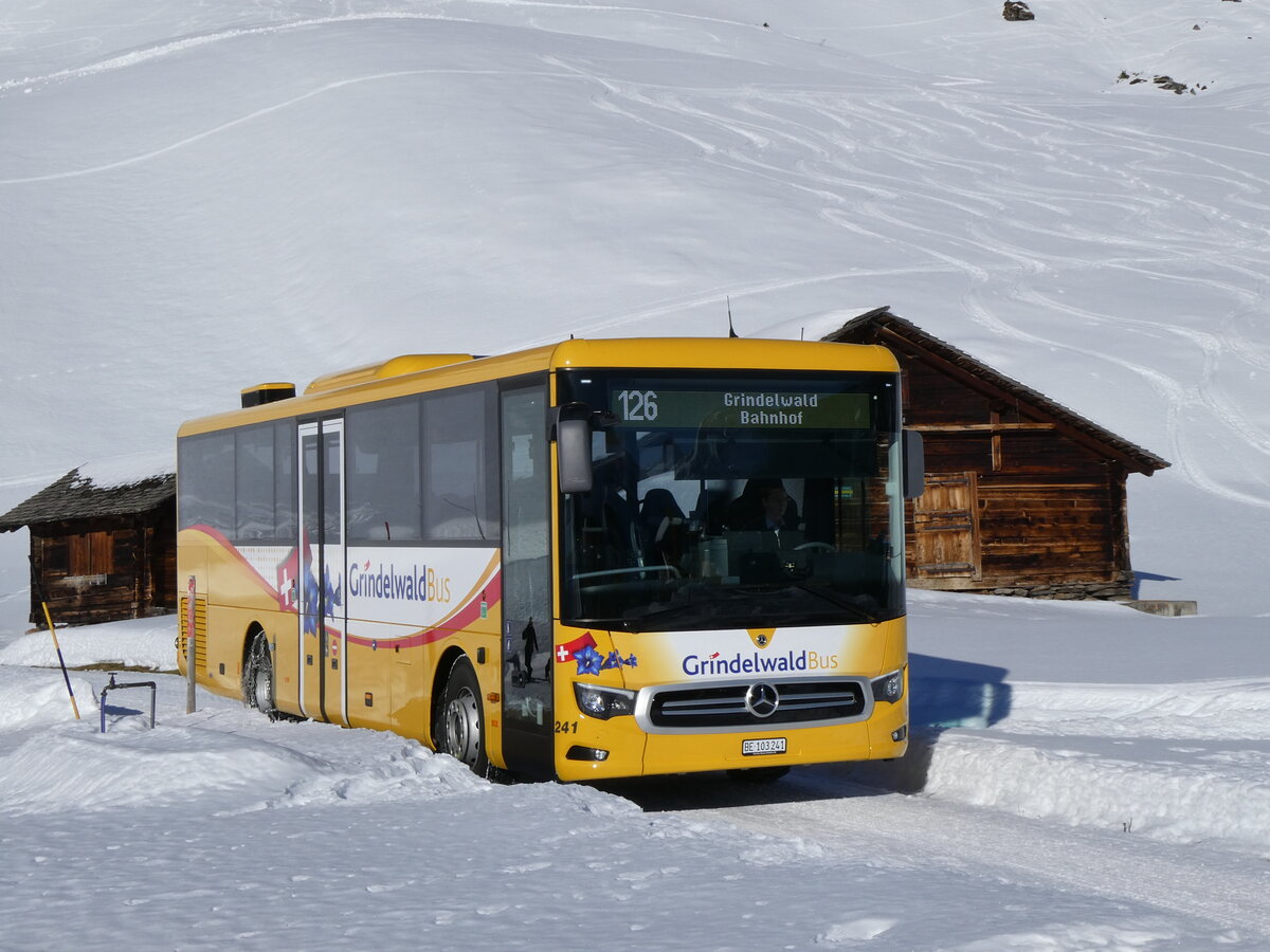 (270'366) - GrindelwaldBus, Grindelwald - Nr. 241/BE 103'241 - Mercedes am 29. Dezember 2024 auf der Bussalp