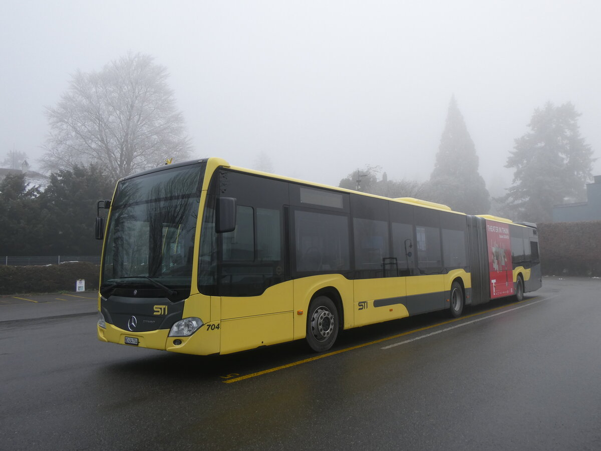 (270'460) - STI Thun - Nr. 704/BE 434'704 - Mercedes am 31. Dezember 2024 bei der Schifflndte Thun