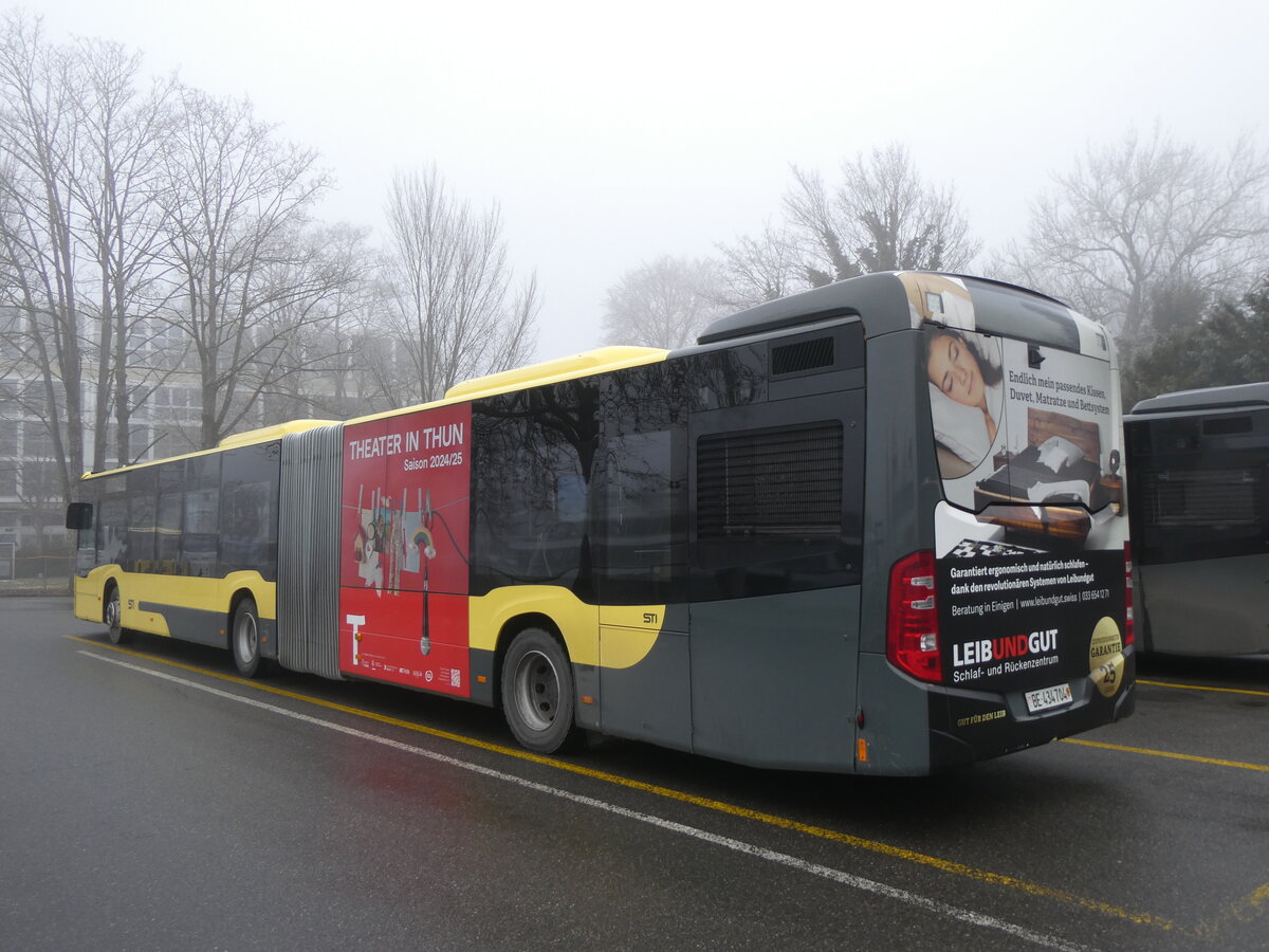 (270'461) - STI Thun - Nr. 704/BE 434'704 - Mercedes am 31. Dezember 2024 bei der Schifflndte Thun