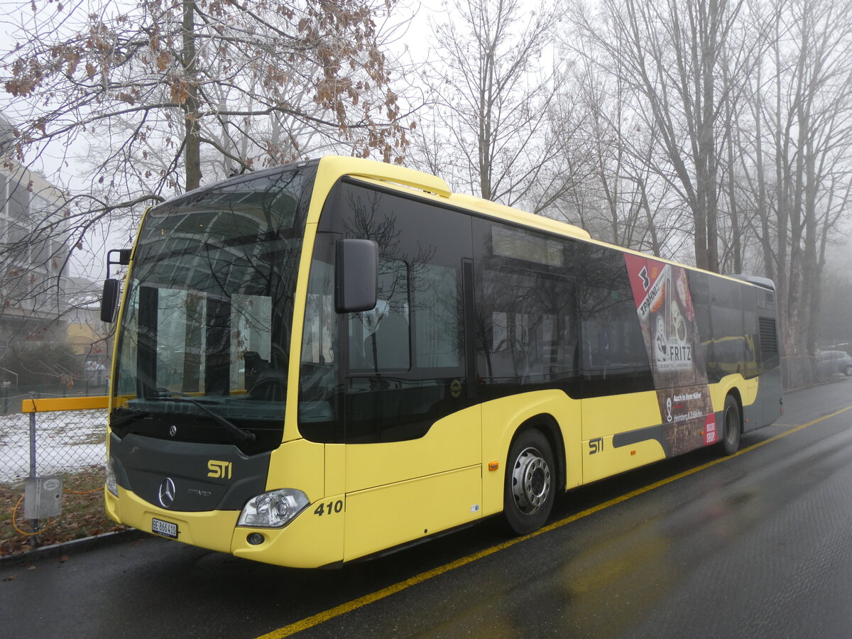 (270'469) - STI Thun - Nr. 410/BE 866'410 - Mercedes am 31. Dezember 2024 bei der Schifflndte Thun