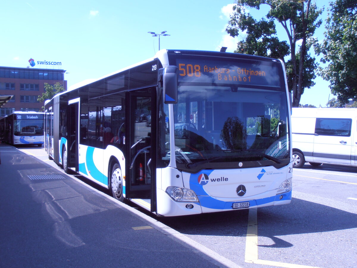 (277'758) - BOGG Wangen b.O. - Nr. 213/SO 32'218 - Mercedes am 10. Juli 2025 beim Bahnhof Olten