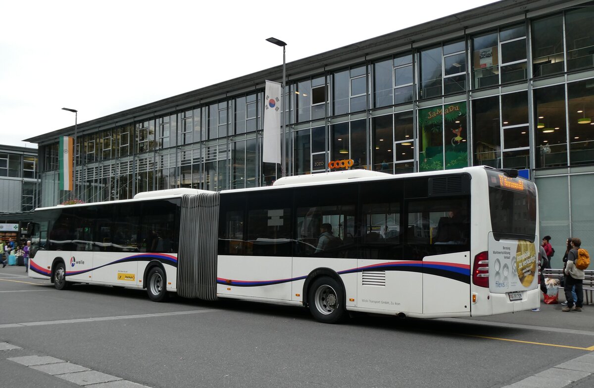 (281'508) - PostAuto Nordschweiz - AG 391'752/PID 5201 - Mercedes (ex Wicki, Zufikon) am 14. Oktober 2025 beim Bahnhof Interlaken Ost