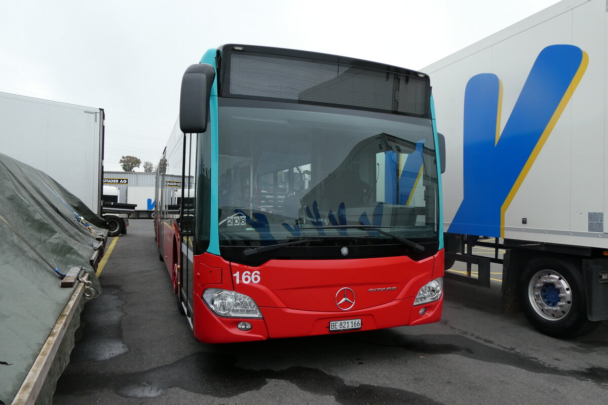 (281'997) - VB Biel - Nr. 166/BE 821'166 - Mercedes am 1. November 2025 in Kerzers, Interbus
