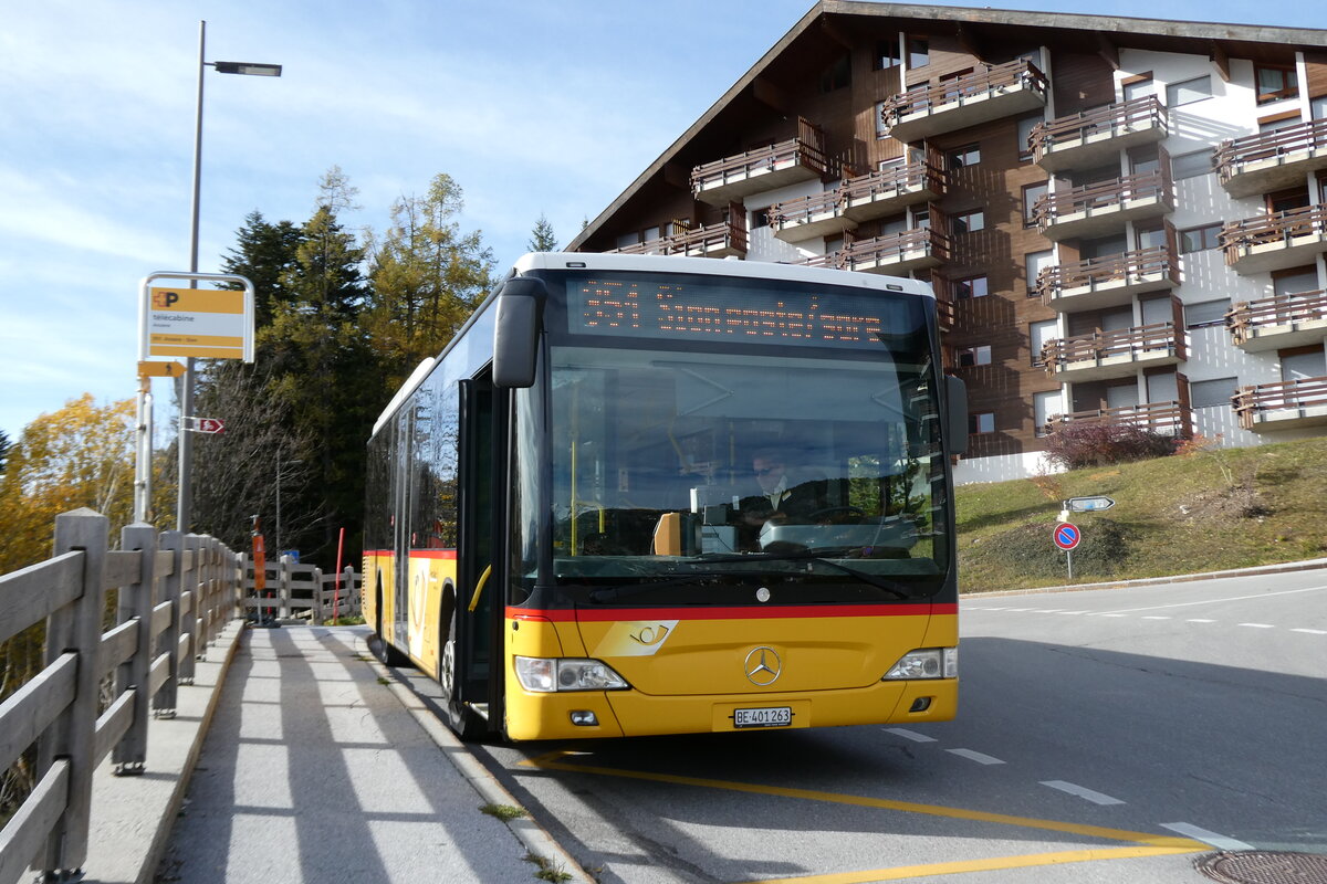 (282'072) - PostAuto Bern - BE 401'263/PID 5417 - Mercedes (ex BE 610'544; ex BE 538'988; ex BE 637'781) am 6. November 2025 in Anzre, Tlcabine