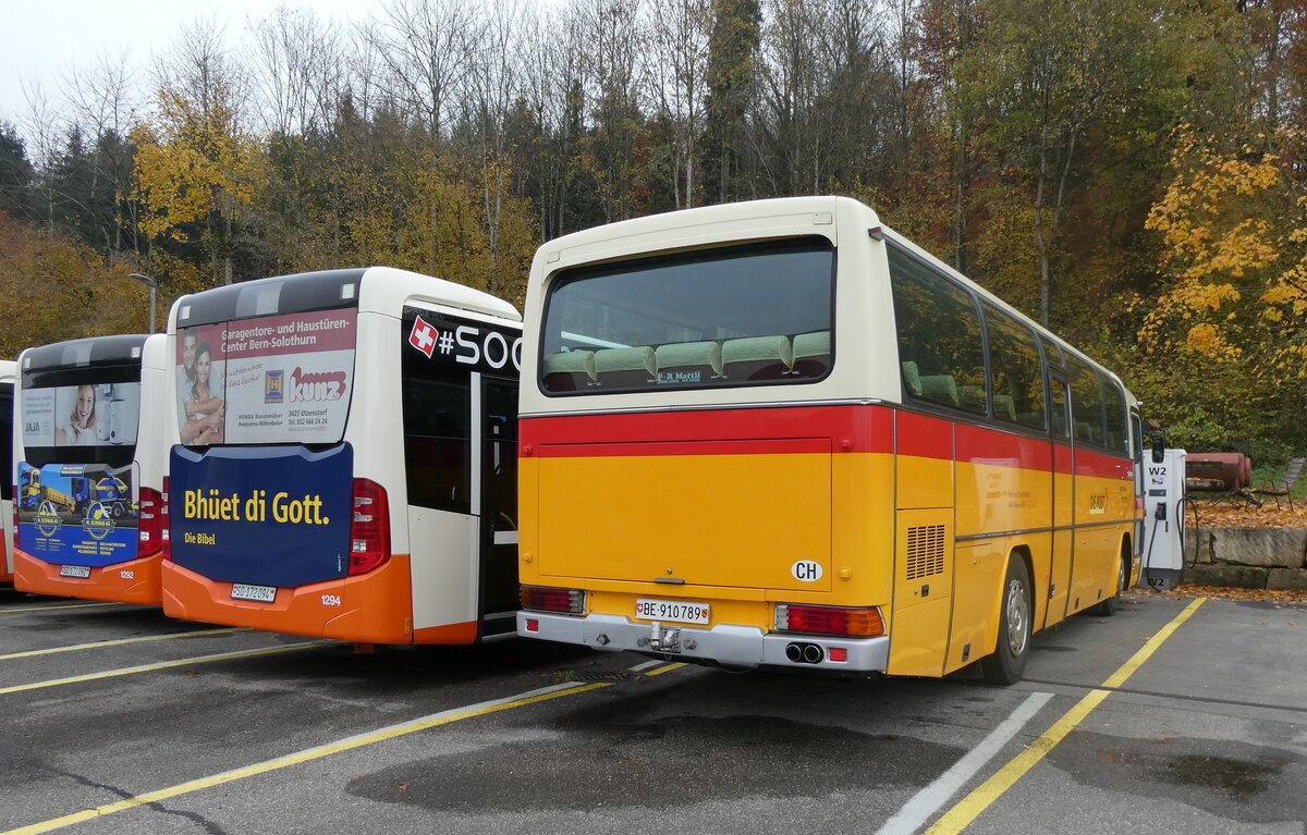 (282'208) - Buzzi, Bern - BE 910'789 - Mercedes (ex Mattli, Wassen PID 2295) am 8. November 2025 in Zuchwil, Garage BSU