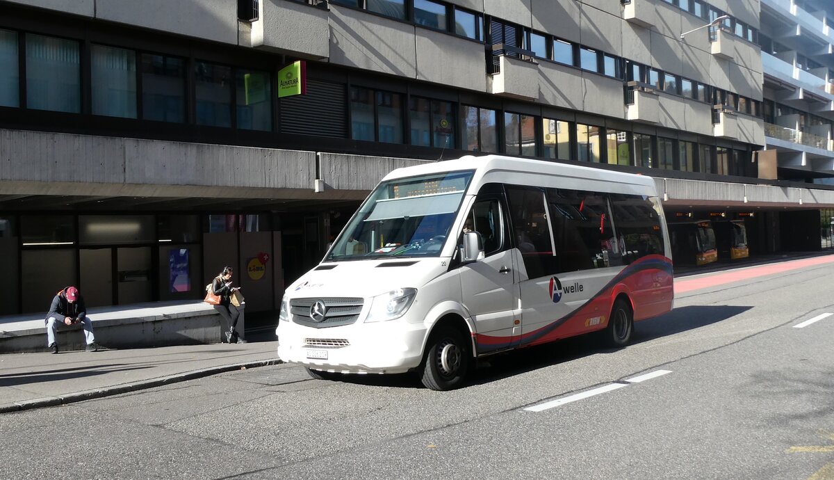 (282'309) - RVBW Wettingen - Nr. 20/AG 226'219 - Mercedes am 11. November 2025 in Baden, Postautostation