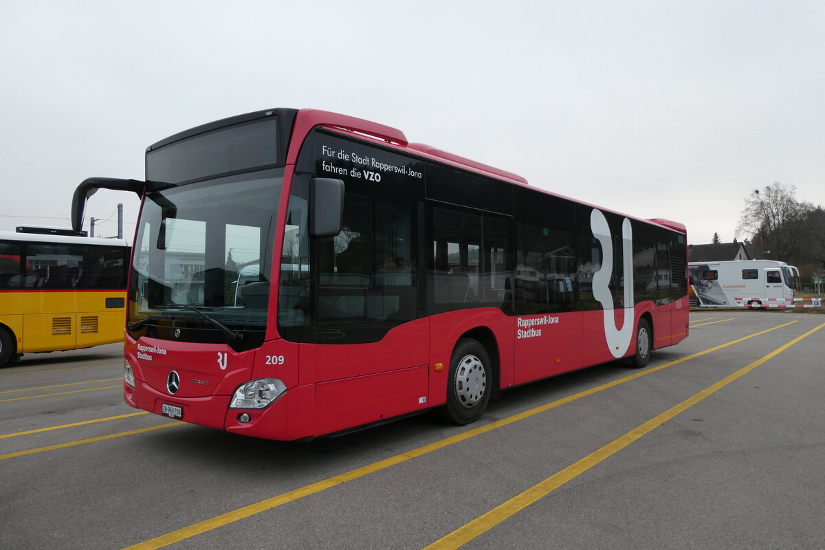 (283'084) - VZO Gr�ningen - Nr. 209/ZH 969'209 - Mercedes am 12. Dezember 2025 in Winterthur, Daimler Buses