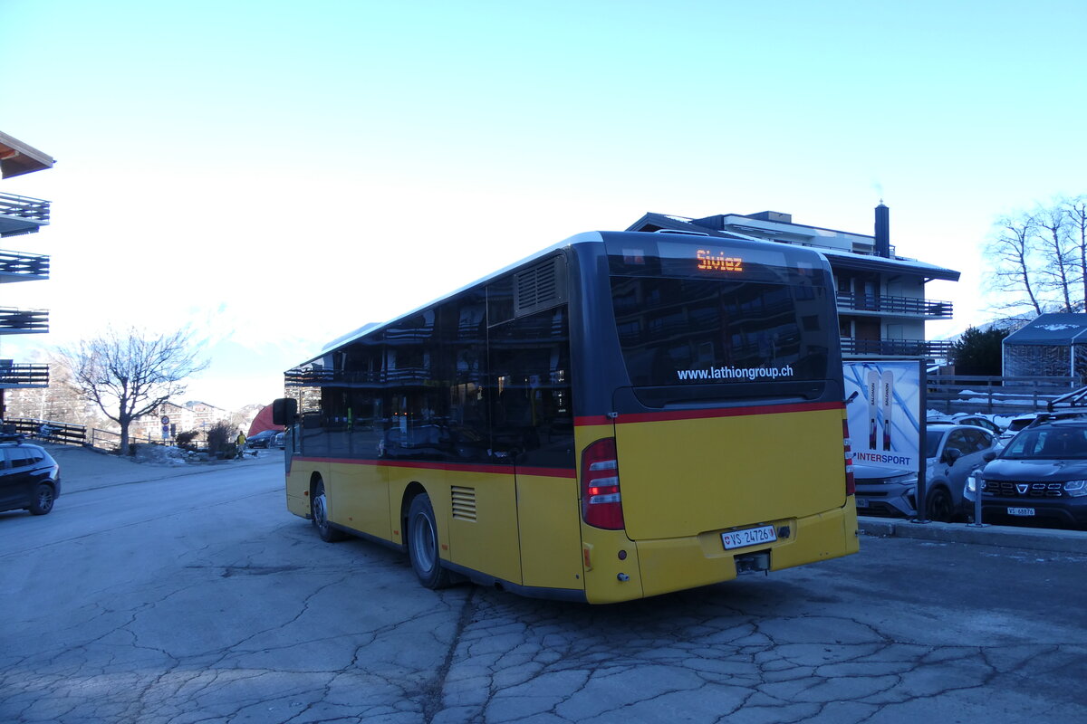 (283'580) - Lathion, Sion - Nr. 5/VS 24'726/PID 4919 - Mercedes (ex PostAuto Bern) am 30. Dezember 2025 in Haute-Nendaz, T�l�cabine
