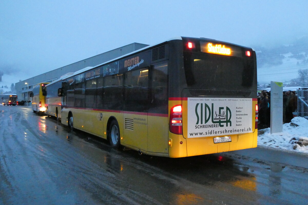 (283'794) - Wyss, Boningen - Nr. 60/SO 21'724/PID 5688 - Mercedes am 10. Januar 2026 beim Bahnhof Frutigen