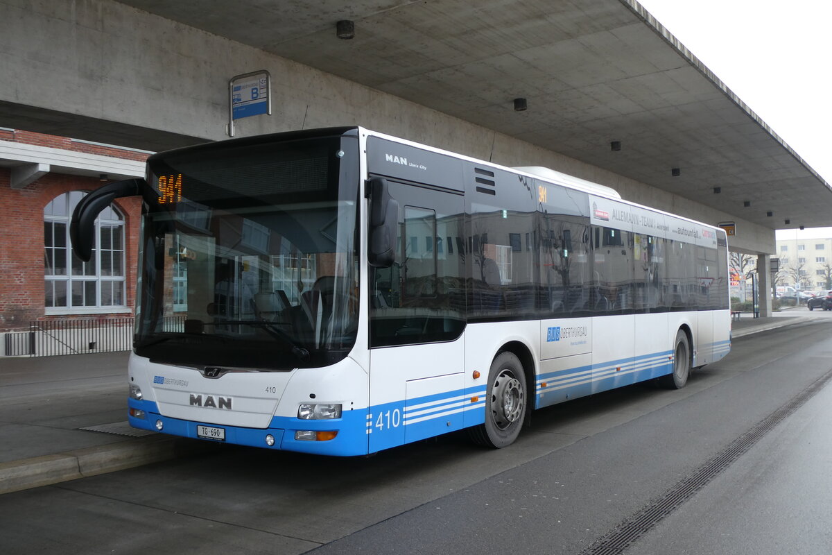 (284'201) - BOTG Amriswil - Nr. 410/TG 690 - MAN am 16. Januar 2026 in Arbon, Bushof