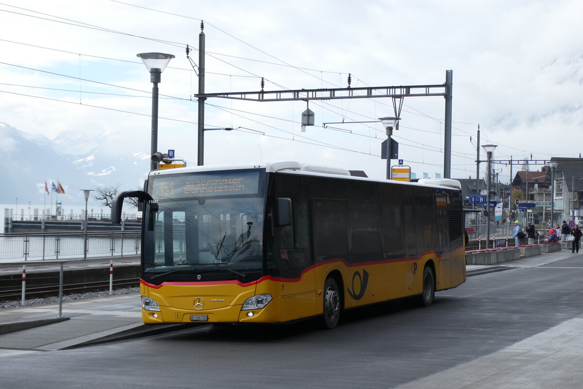 (284'347) - Fl�ck, Brienz - Nr. 3/BE 568'700/PID 11'687 - Mercedes (ex PostAuto Bern) am 26. Januar 2026 beim Bahnhof Brienz