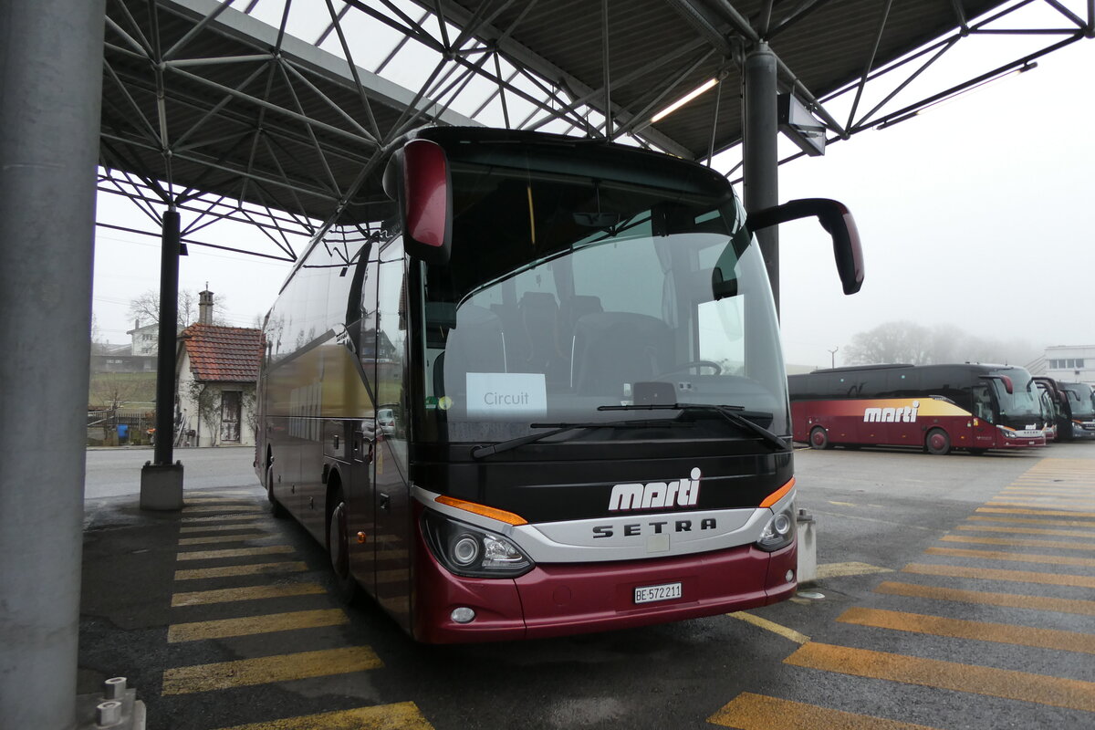 (284'703) - Marti, Kallnach - Nr. 11/BE 572'211 - Setra am 7. Februar 2026 in Kallnach, Car-Terminal