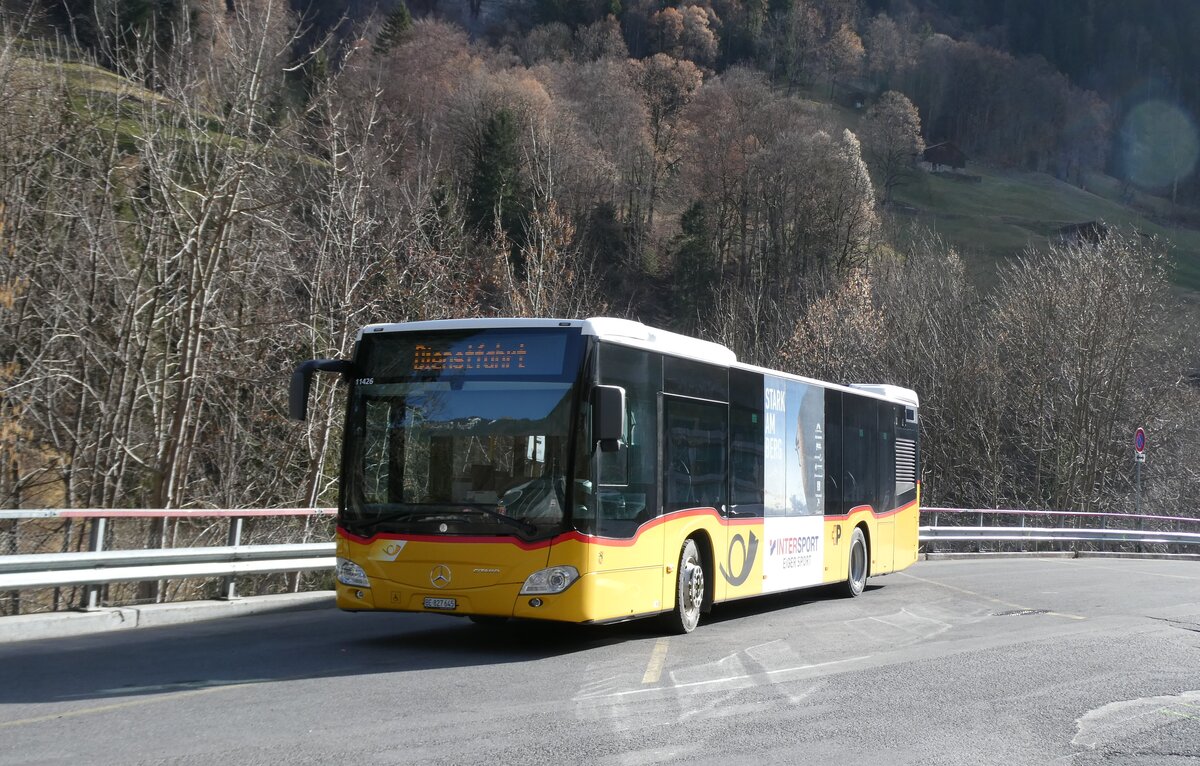 (285'211) - PostAuto Bern - BE 827'645/PID 11'426 - Mercedes am 5. M�rz 2026 in Lauterbrunnen, Parkhaus
