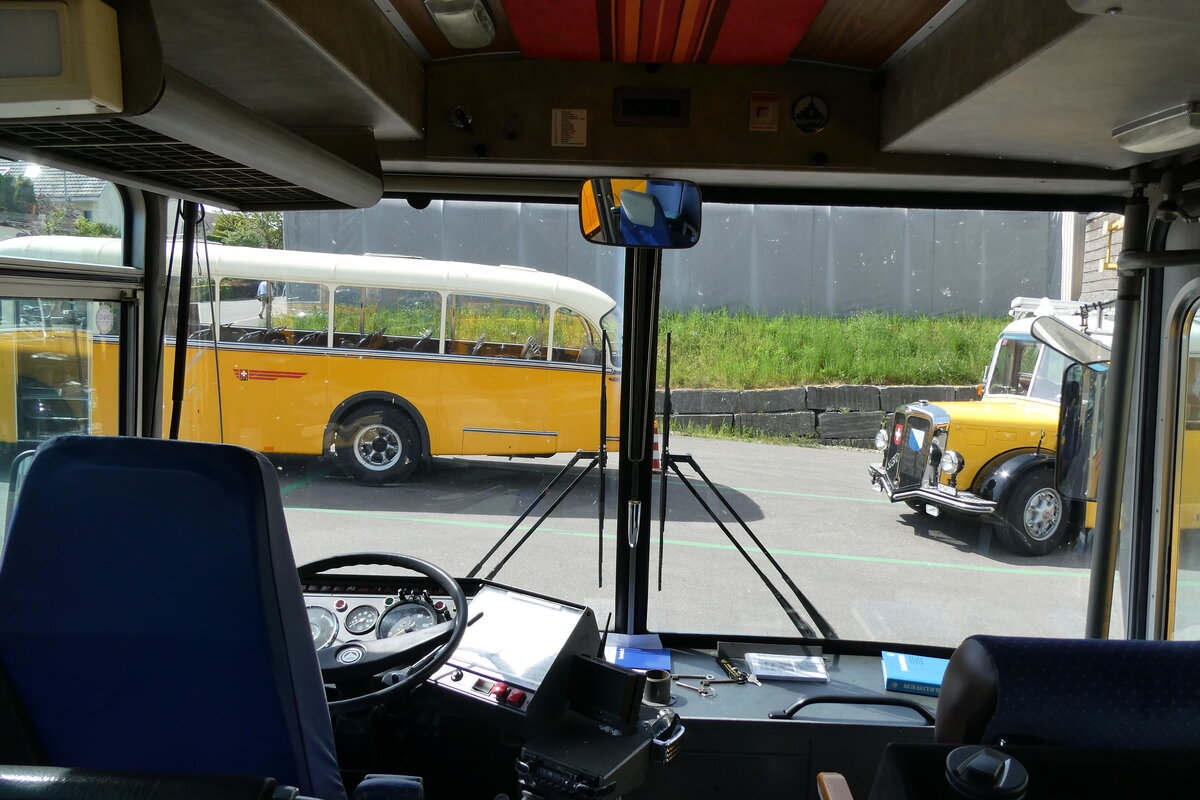 (286'618) - Br�hwiler, Niederb�ren - SG 197'191 - Saurer/R&J (ex Rubatscher, Seewen; ex Br�tsch, B�ttenhardt; ex P 24'361) am 2. Mai 2026 in Attikon, Wegm�ller (Innenaufnahme)