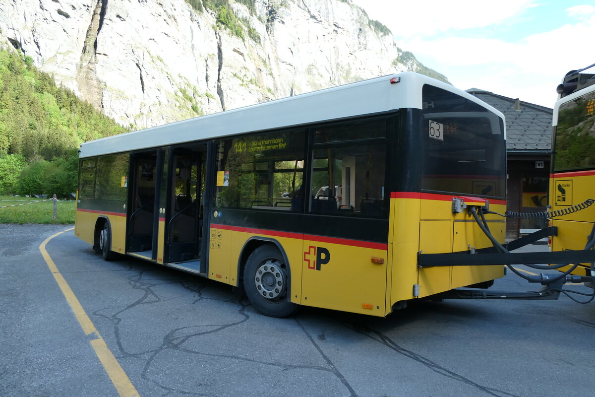 (286'940) - PostAuto Bern - BE 499'063/PID 10'299 - Lanz+Marti/Hess Personenanh�nger (ex VBL Luzern Nr. 310) am 13. Mai 2026 in Stechelberg, Hogel