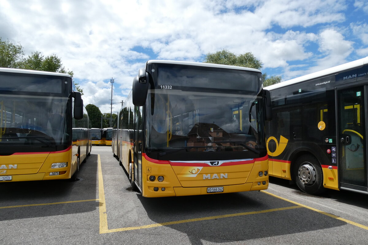 (287'049) - CarPostal Ouest - VD 566'342/PID 11'332 - MAN am 16. Mai 2026 in Yverdon, Garage