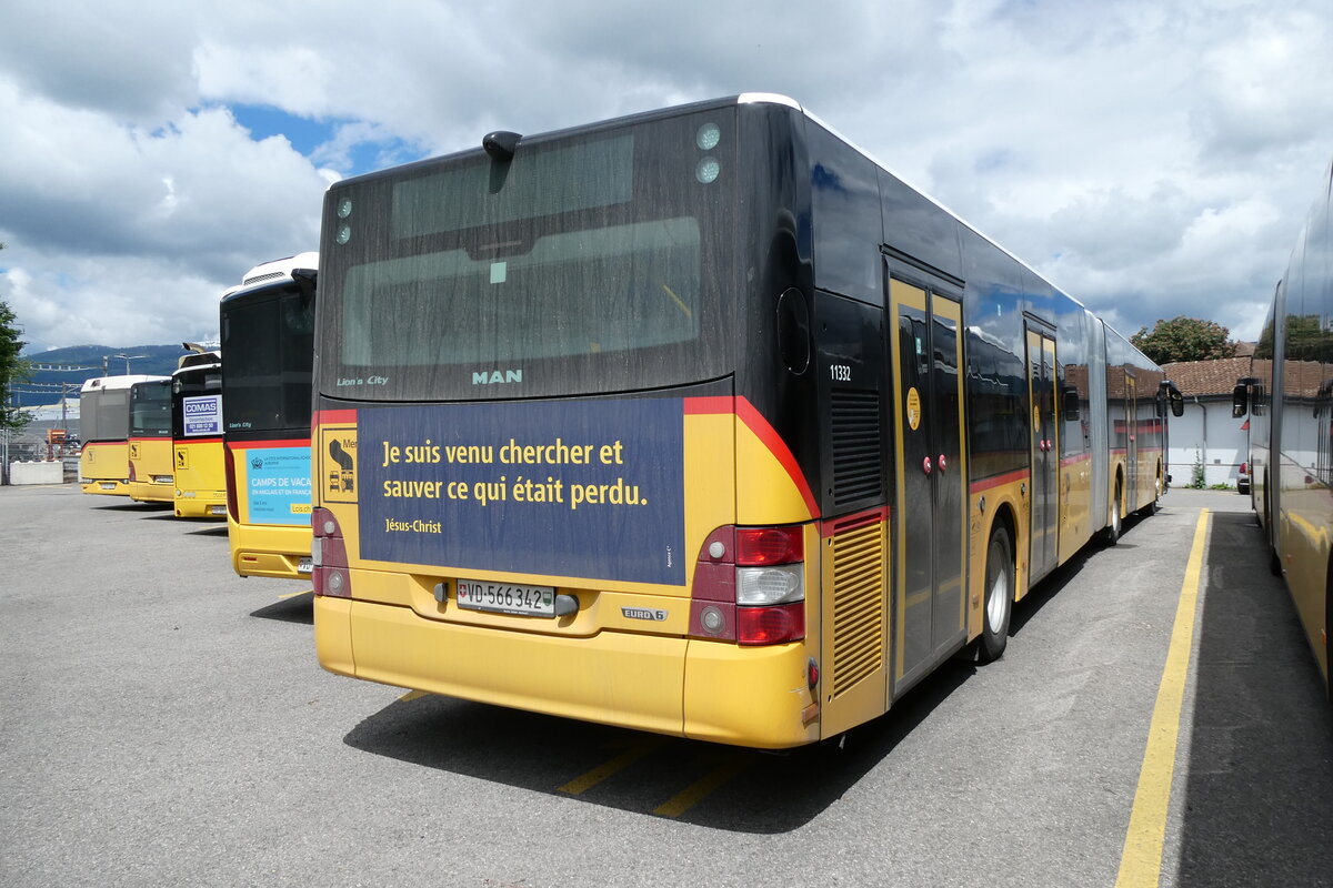 (287'053) - CarPostal Ouest - VD 566'342/PID 11'332 - MAN am 16. Mai 2026 in Yverdon, Garage