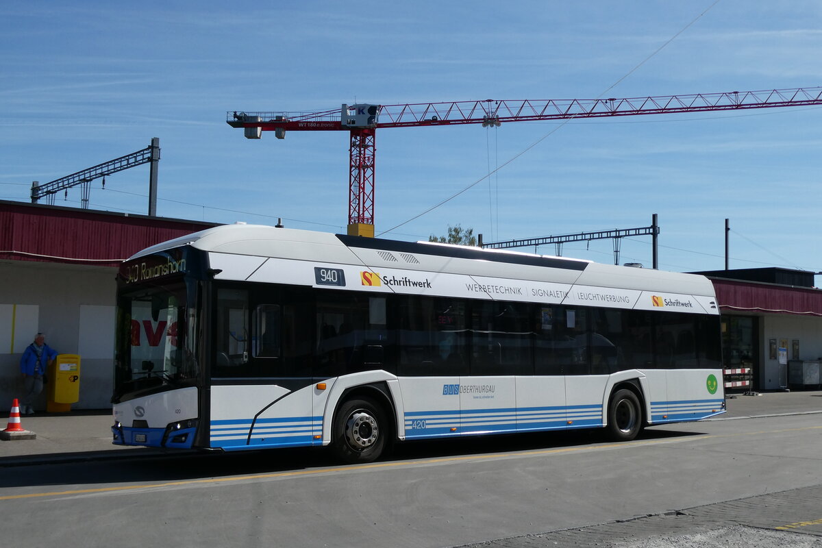 (287'126) - BOTG Amriswil - Nr. 420/TG 241'419 - eSolaris am 21. Mai 2026 beim Bahnhof Amriswil