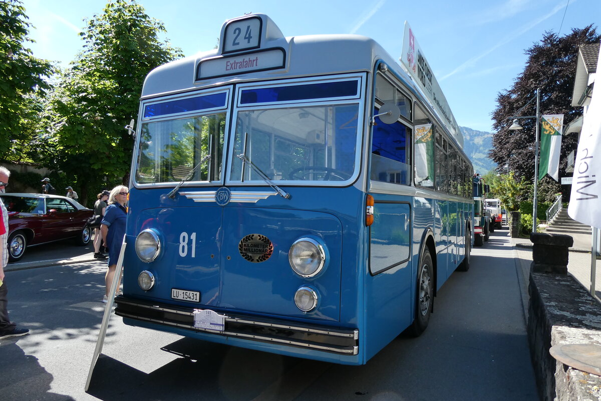 (287'210) - VBL Luzern (vbl-historic) - Nr. 81/LU 15'431 - FBW/Hess am 23. Mai 2026 in Sarnen, OiO