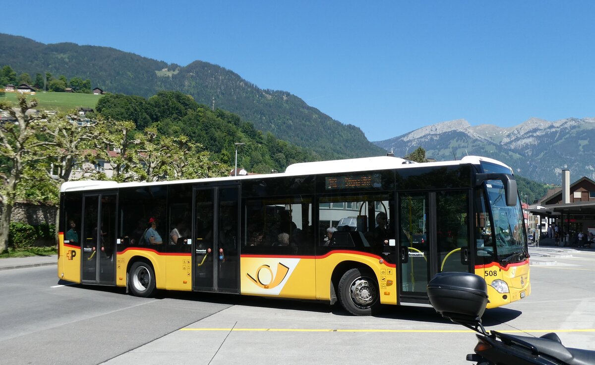 (287'242) - PostAuto Zentralschweiz - Nr. 508/NW 5150/PID 10'806 - Mercedes (ex Nr. 58; ex Nr. 14; ex thepra, Stans Nr. 14) am 23. Mai 2026 beim Bahnhof Sarnen