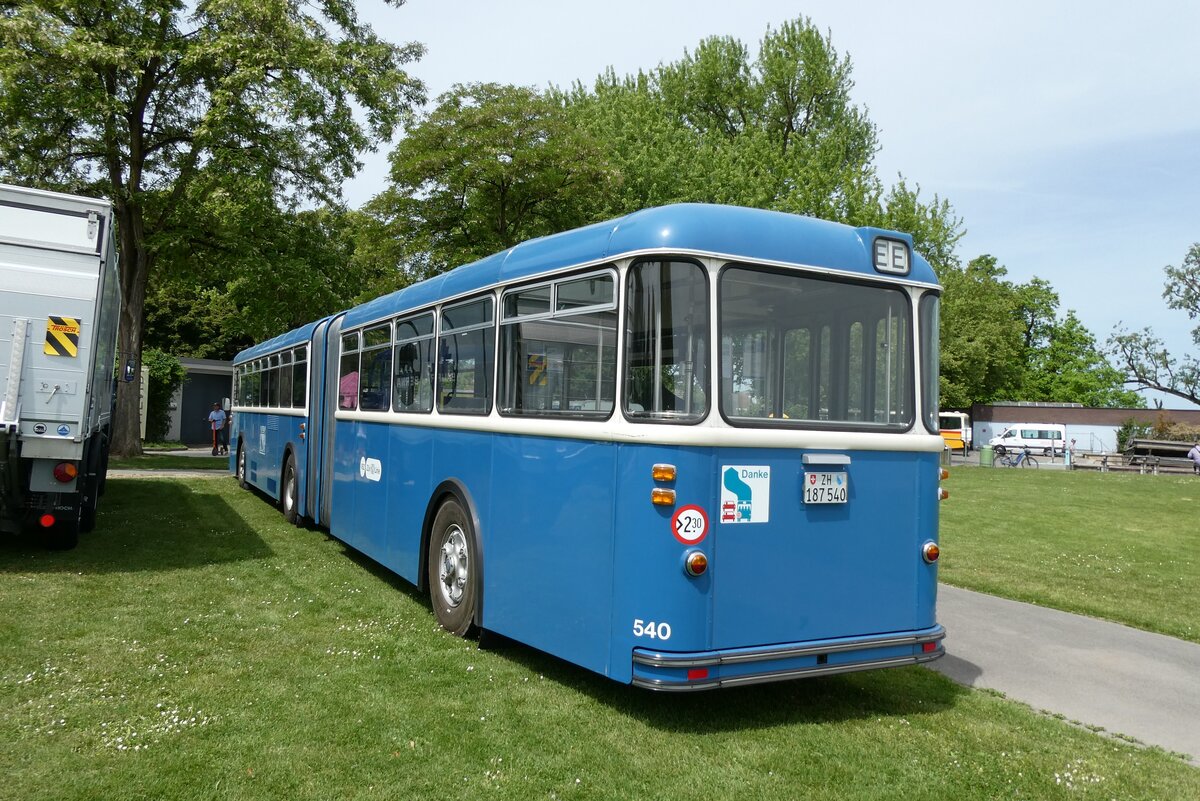 (287'440) - VBZ Z�rich (TMZ) - Nr. 540/ZH 187'540 - Saurer/Saurer (ex Nr. 7540; ex Nr. 540) am 30. Mai 2026 in Arbon, Arbon Classics