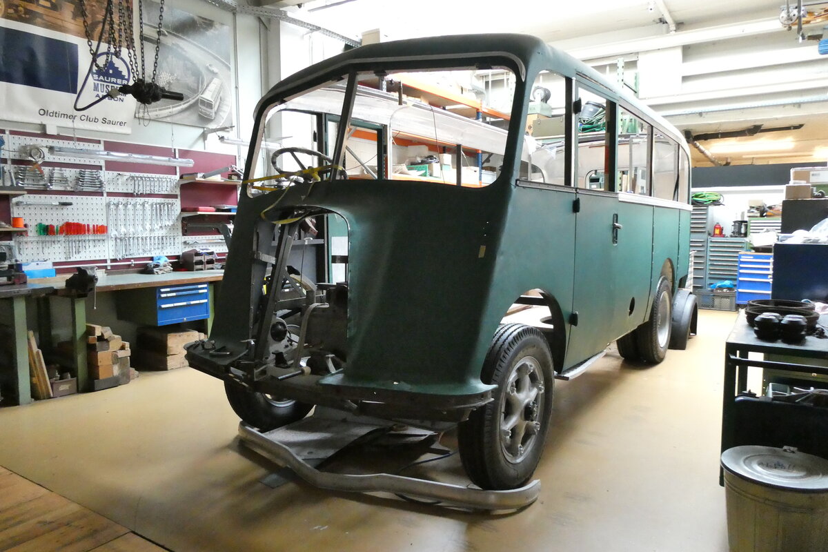 (287'455) - Oldtimer Club Saurer, Arbon - Saurer/R&Streun (ex Geiger, Adelboden Nr. 2) am 30. Mai 2026 in Arbon, Saurermuseum
