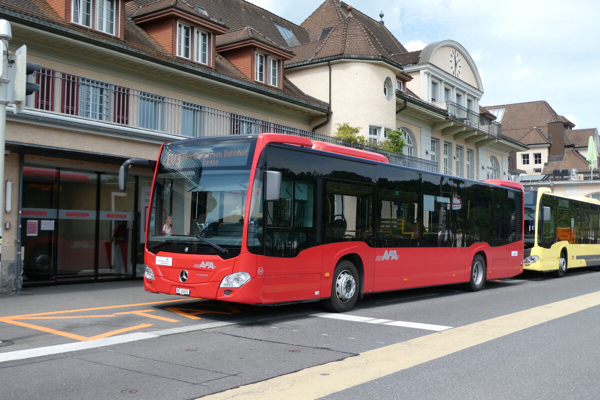 (287'525) - AFA Adelboden - Nr. 94/BE 26'974 - Mercedes am 31. Mai 2026 beim Bahnhof Spiez