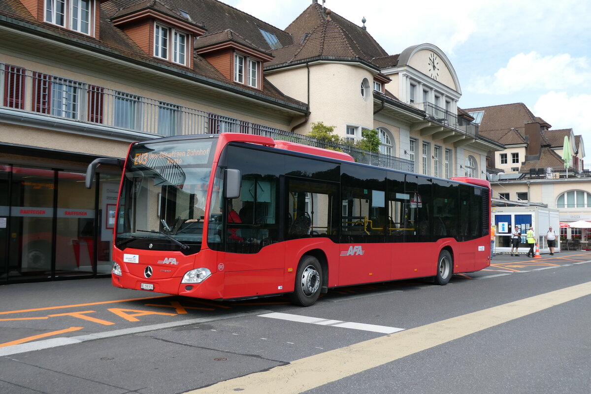 (287'536) - AFA Adelboden - Nr. 90/BE 398'916 - Mercedes am 31. Mai 2026 beim Bahnhof Spiez