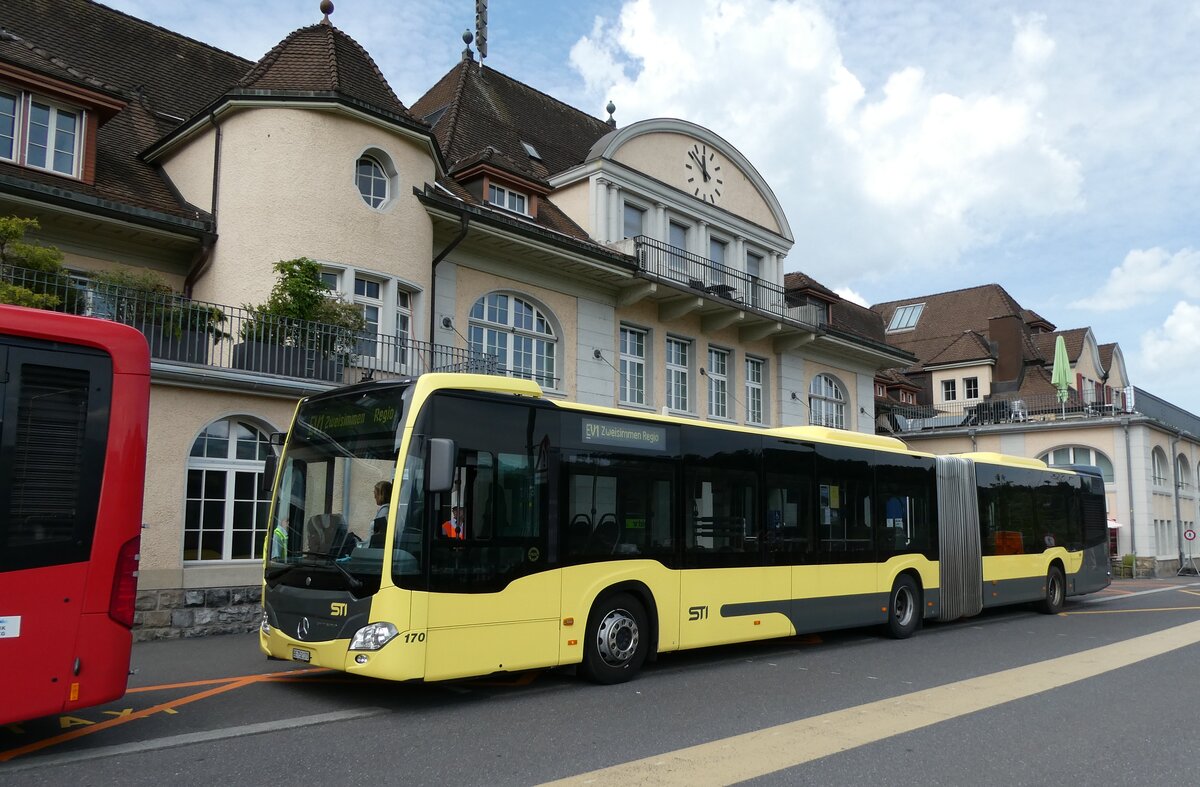 (287'539) - STI Thun - Nr. 170/BE 752'170 - Mercedes am 31. Mai 2026 beim Bahnhof Spiez