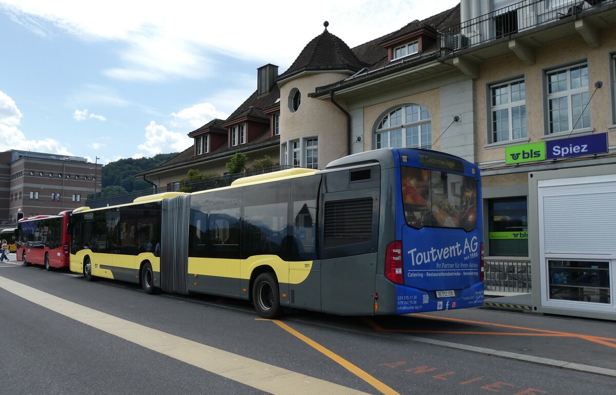 (287'540) - STI Thun - Nr. 170/BE 752'170 - Mercedes am 31. Mai 2026 beim Bahnhof Spiez