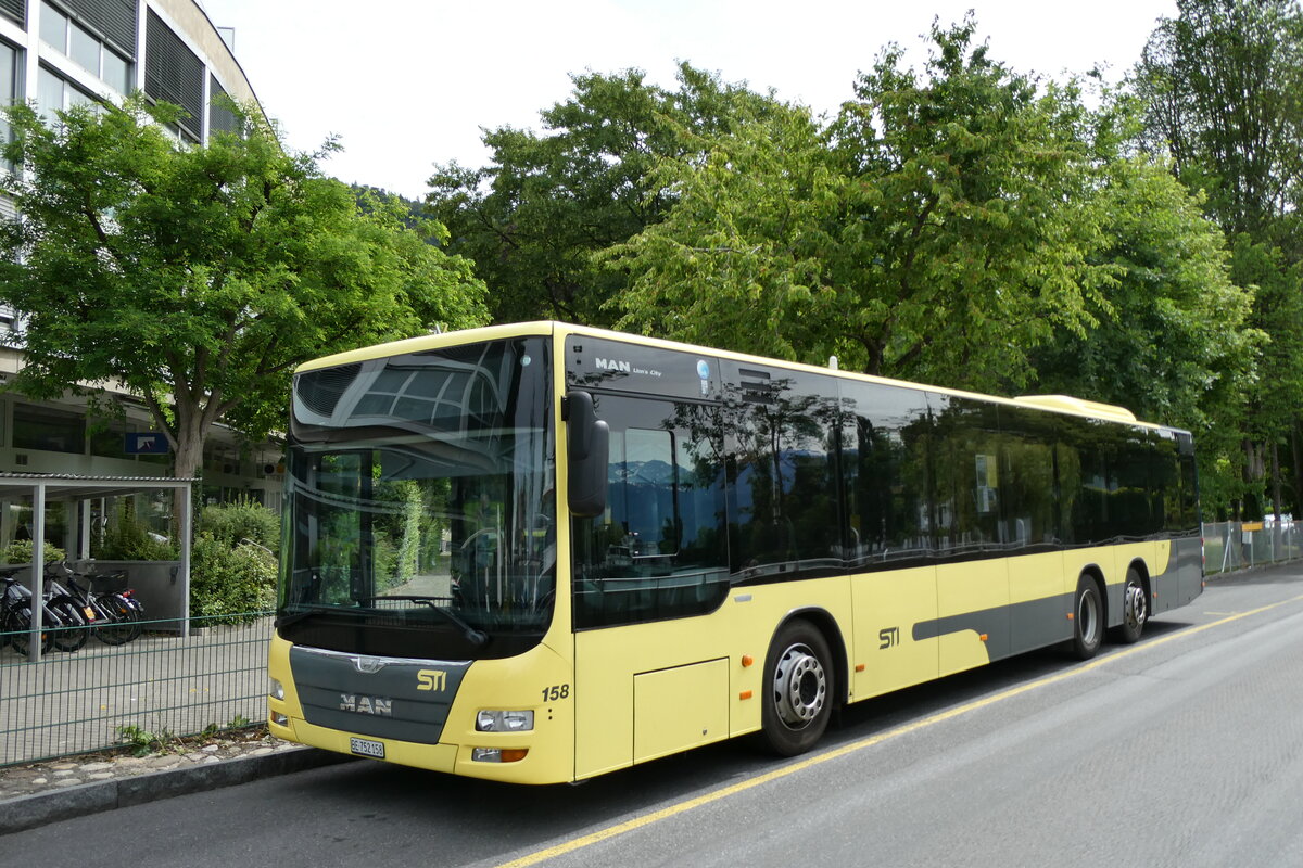 (287'579) - STI Thun - Nr. 158/BE 752'158 - MAN am 4. Juni 2026 bei der Schiffl�ndte Thun