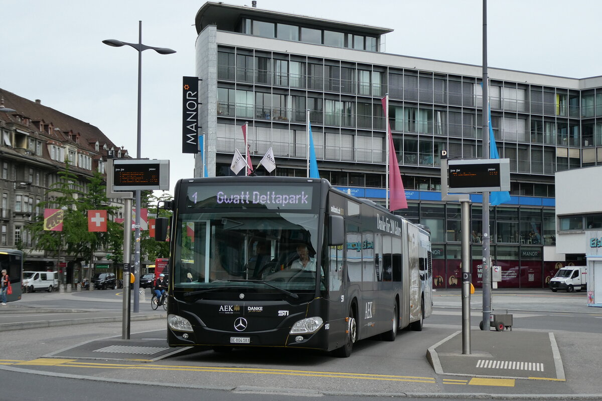 (287'589) - STI Thun - Nr. 183/BE 804'183 - Mercedes am 4. Juni 2026 beim Bahnhof Thun