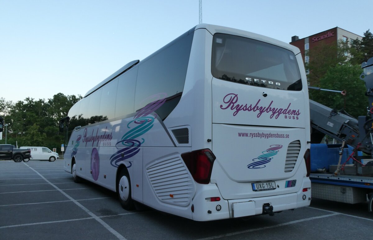 (287'827) - Ryssbybygdens Buss, Ryssby - UXG 15L - Setra am 8. Juni 2026 in Stockholm, Hotel Scandic