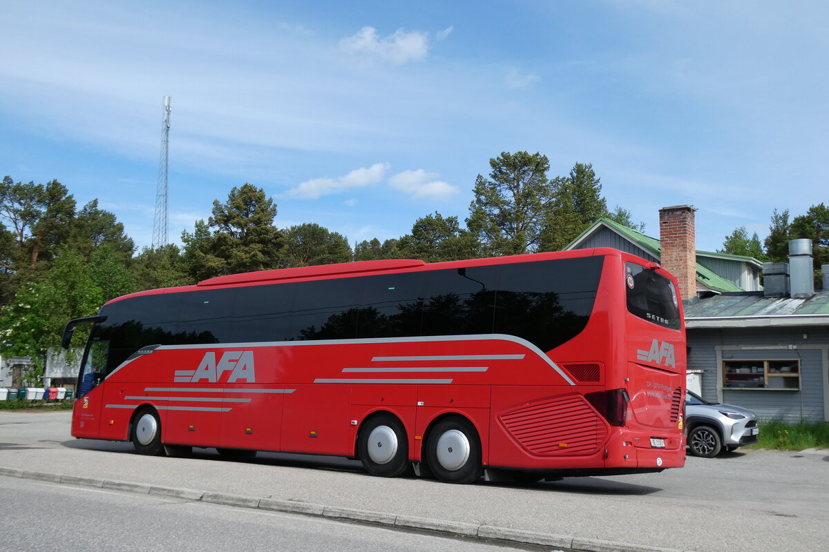 (288'112) - Aus der Schweiz: AFA Adelboden - Nr. 16/BE 21'181 - Setra am 12. Juni 2026 in Karigasniemi, Restaurant Guossi