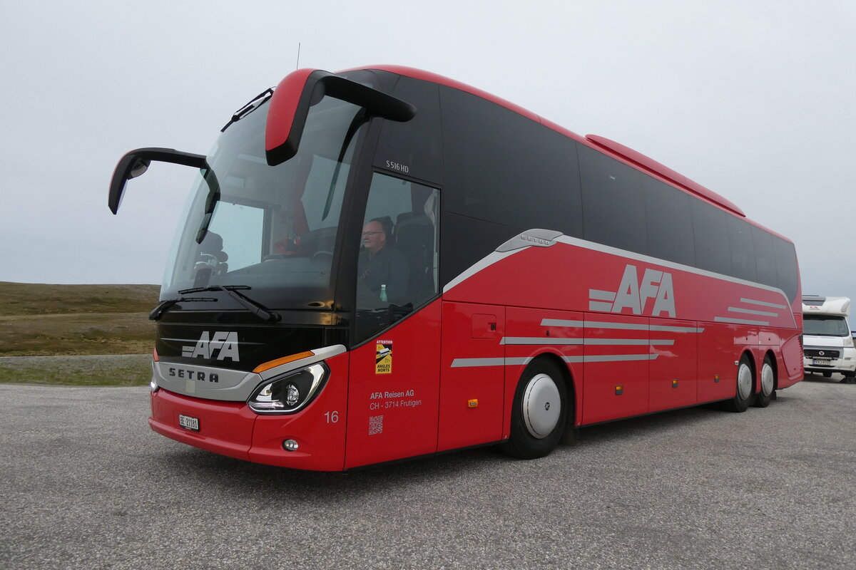 (288'188) - Aus der Schweiz: AFA Adelboden - Nr. 16/BE 21'181 . Setra am 12. Juni 2026 beim Nordkap