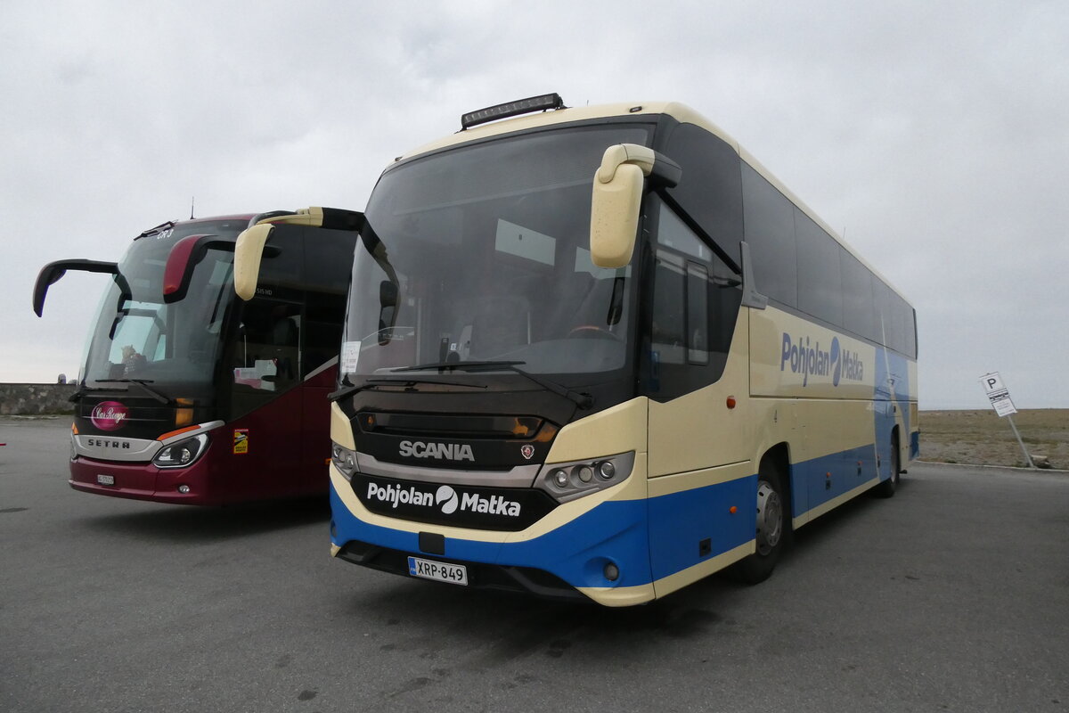 (288'239) - Aus Finnland: Pohjoland, Matka - Nr. 4/XRP-849 - Scania am 12. Juni 2026 am Nordkap